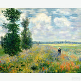 Poppy fields near Argenteuil - Diamond Painting Kit-Craft Claude Monet's vibrant 