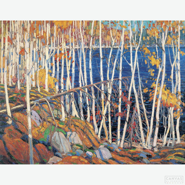 In The Northland - Diamond Painting-Recreate Tom Thomson’s "In The Northland" with this diamond painting kit. Capture the beauty of Algonquin Park’s fall colors in sparkling detail.-Canvas by Numbers