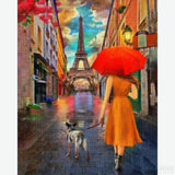 Streets of Paris - Diamond Painting-Elevate your home decor with the Streets of Paris Diamond Painting. Add a touch of romance and sophistication to any room with this cityscape diamond painting.-Canvas by Numbers