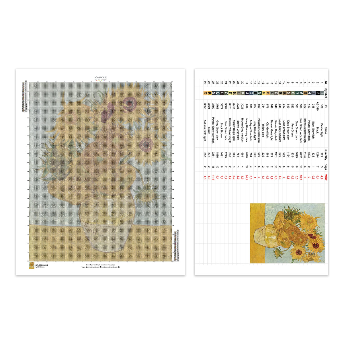 Girasoles - Pintura de Diamantes - Tamaño Estándar