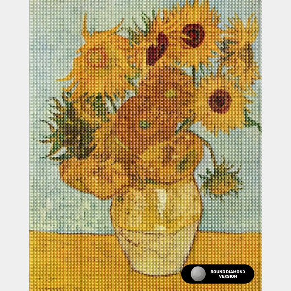 Girasoles - Pintura de Diamantes - Tamaño Estándar