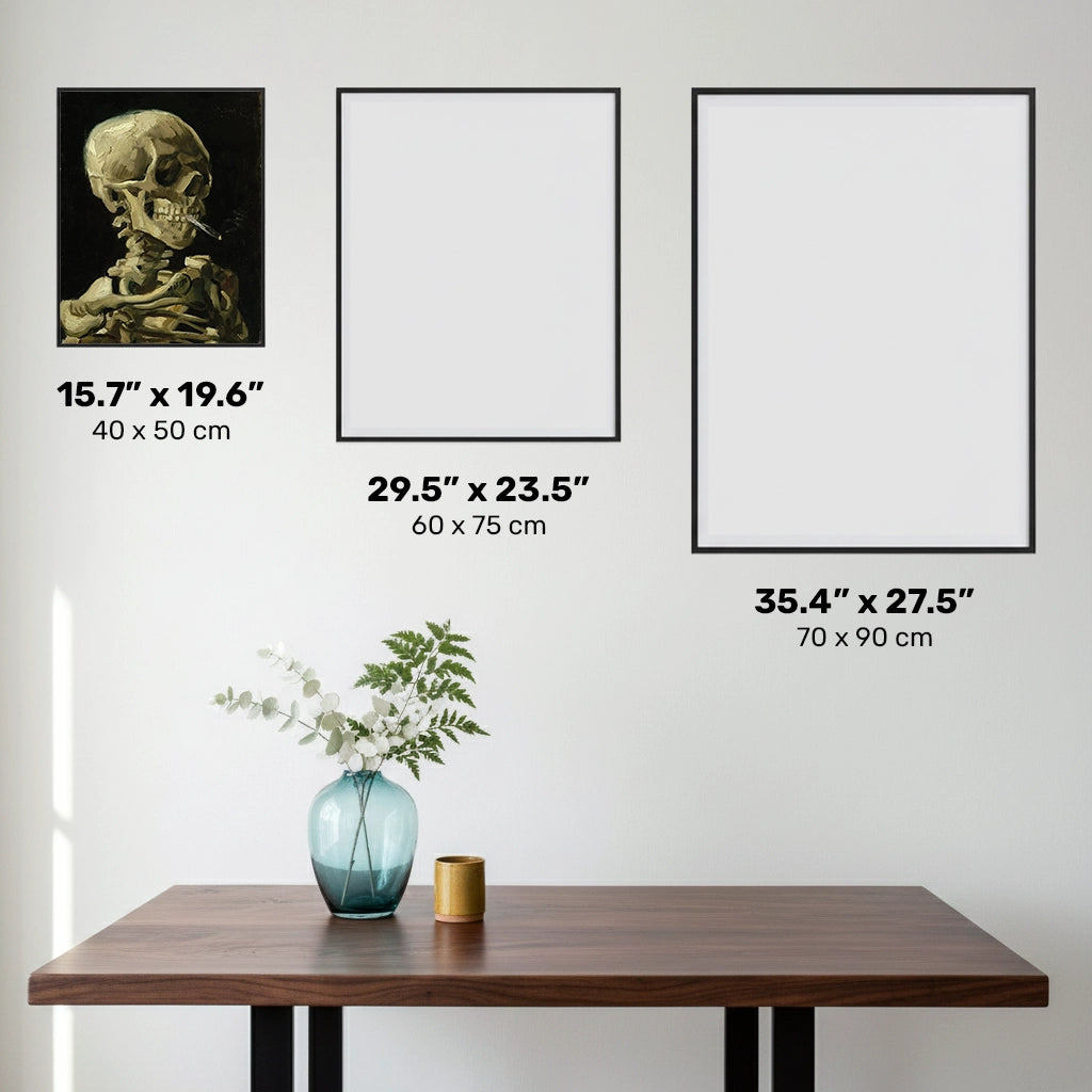 Van Gogh’s Skeleton Smoking - Diamond Painting Kit - Standard Size