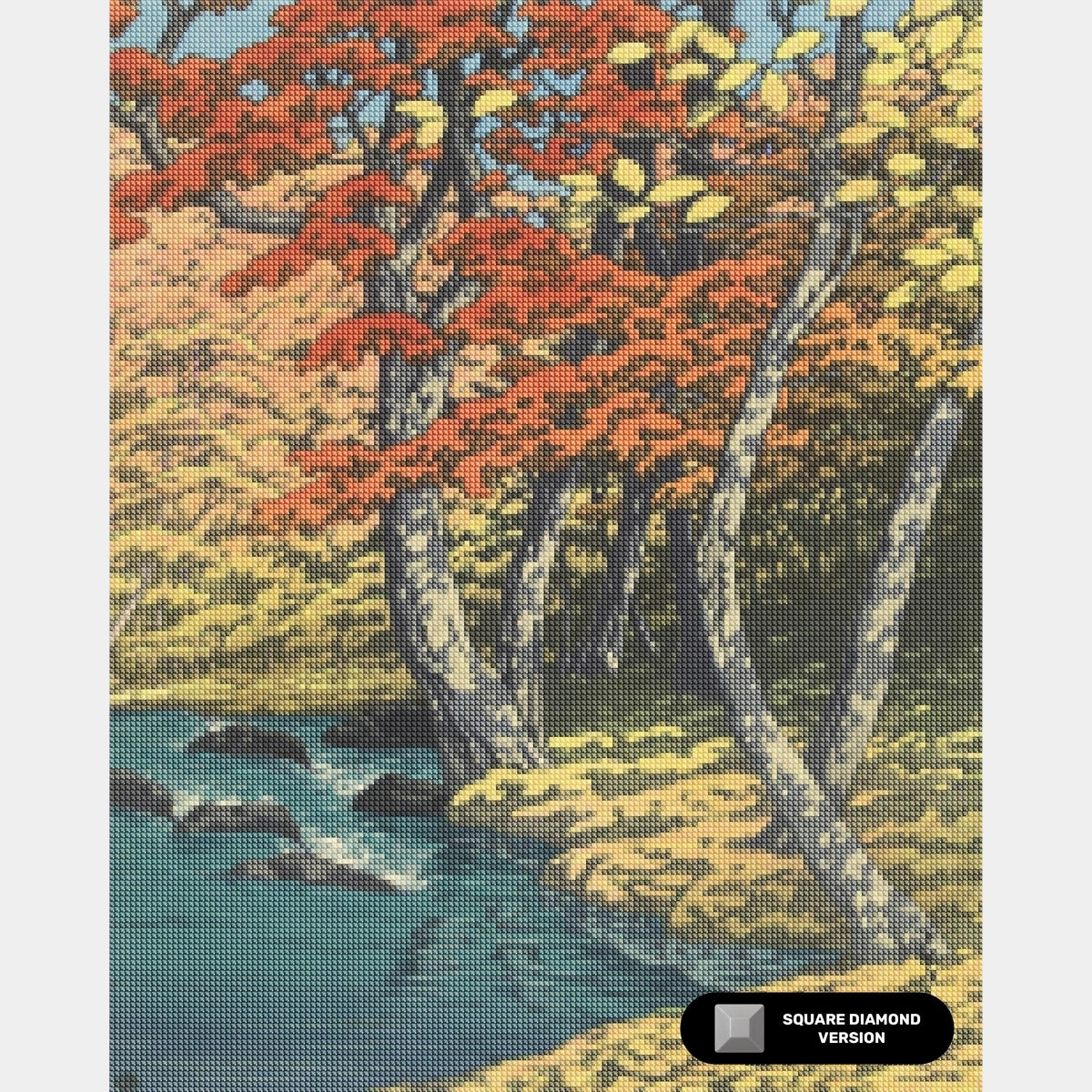 Höst vid Oirase - Diamantmålning - Stor