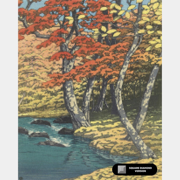 Höst vid Oirase - Diamantmålning - Stor