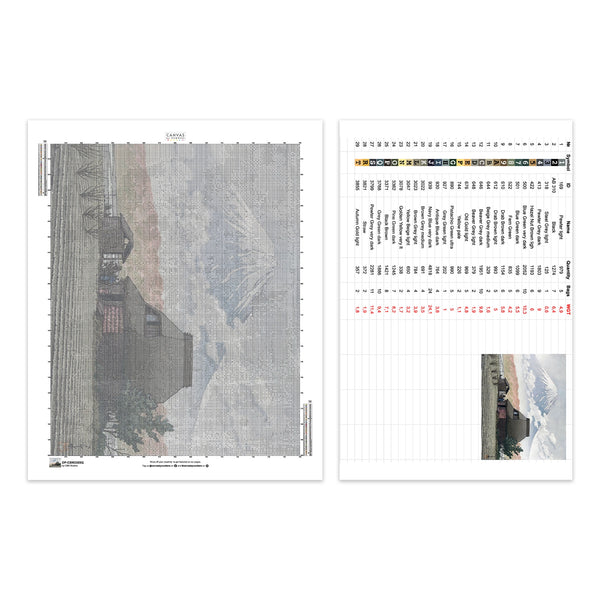 Mt. Fuji från Narusawa - Diamantmålning - Stor
