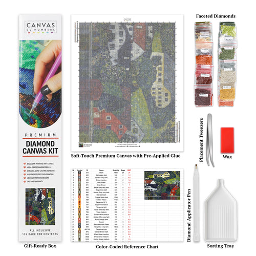 "Case a Unterach sull'Attersee - Diamond Painting - Dimensione Standard"