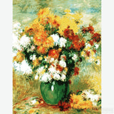 Bouquet of Chrysanthemums - Diamond Painting-Create your own Impressionist masterpiece with our Renoir Flowers Diamond Painting Kit. Ideal for art and craft lovers, it's a radiant experience for all.-Canvas by Numbers