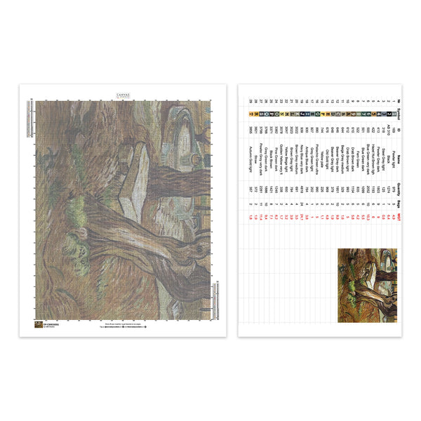 De Stenen Bank in Saint-Remy - Diamond Painting - Standaardformaat