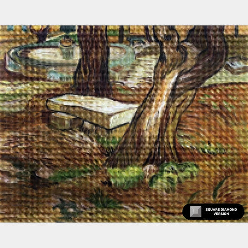 The Stone Bench at Saint-Remy - Diamond Painting - Standard Size