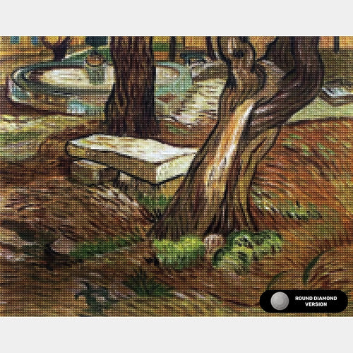 The Stone Bench at Saint-Remy - Diamond Painting - Standard Size