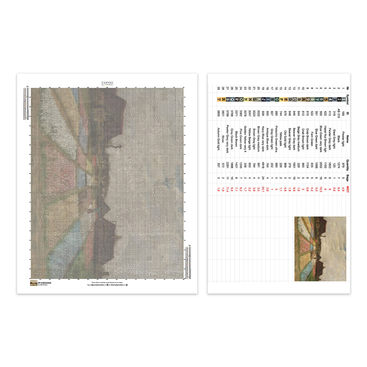 Campi di bulbi - Pittura diamante