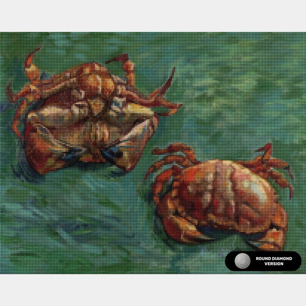 To Krabber - Diamond Painting - Standard Størrelse