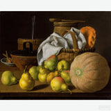 Still Life with Melon and Pears - Diamond Painting-Create a stunning fruits diamond painting with 