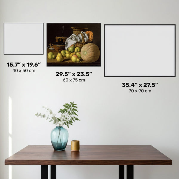 Naturaleza muerta con melón y peras - Pintura de diamante - Grande