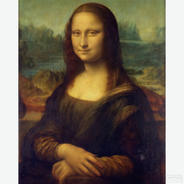 Mona Lisa - Diamond Painting-Probably, one of the most famous paintings in art history, you can now paint by numbers Da Vinci's Mona Lisa and display a true masterpiece at home!-Canvas by Numbers