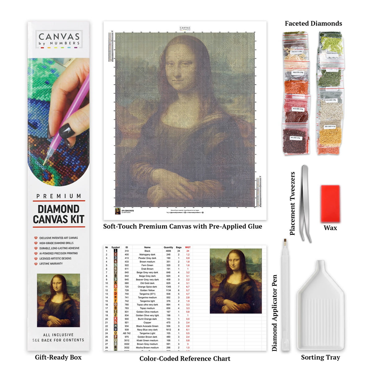 Mona Lisa - Diamond Painting - Stor