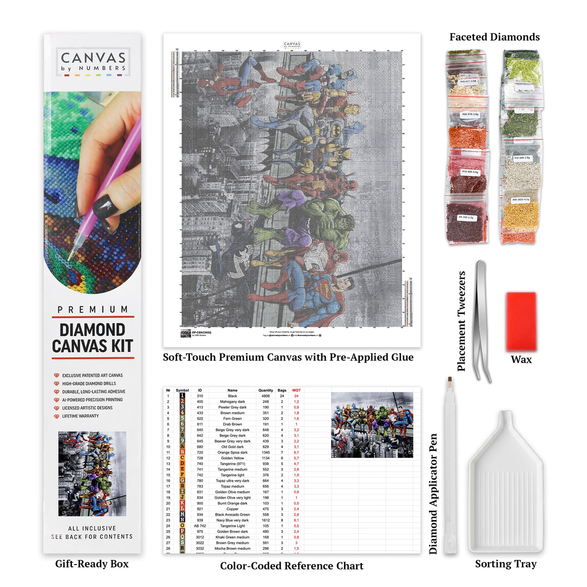 Superheroes Lunch Atop A Skyscraper - Diamond Painting Kit - X-Large