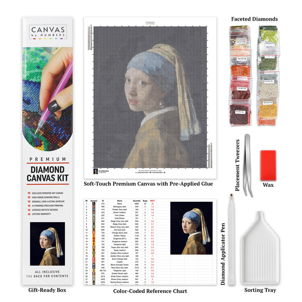 Girl with a Pearl Earring - Diamond Painting - Large