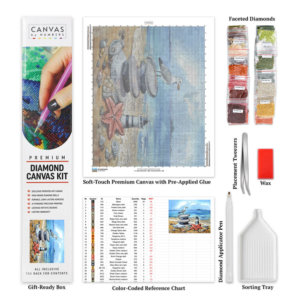 La Guardia Costiera - Dipinto di Diamanti Faro - Dimensione Standard