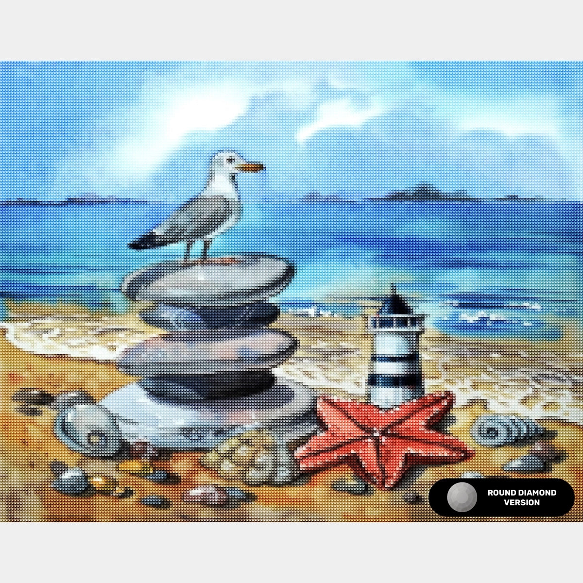 La Guardia Costiera - Dipinto di Diamanti Faro - Dimensione Standard