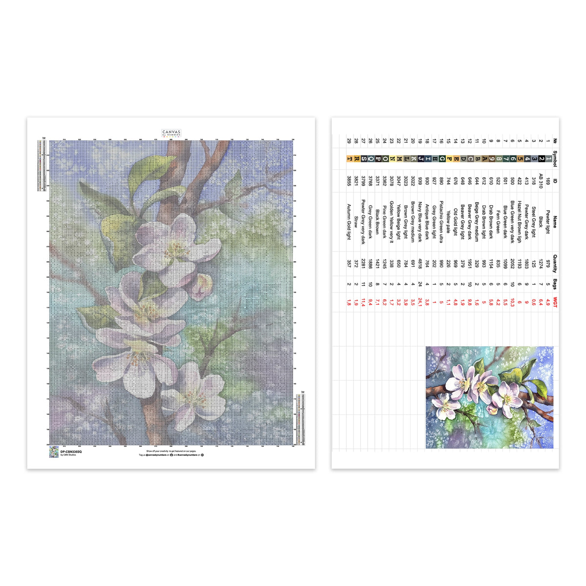 Flourish - Peinture au diamant - Taille standard