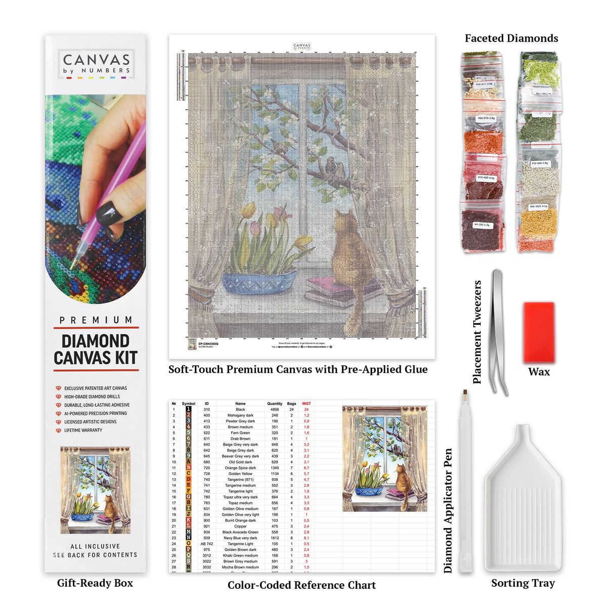 Un Matin Paisible - Kit de Peinture au Diamant - Taille Standard