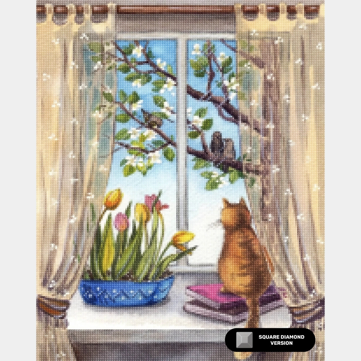 Un Matin Paisible - Kit de Peinture au Diamant - Taille Standard