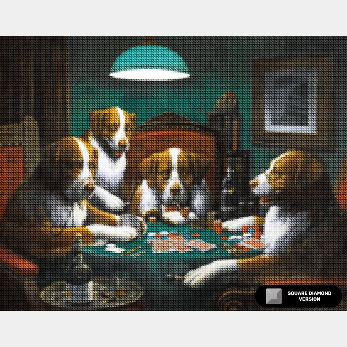 Hundar som spelar poker (1894) - Diamantmålning - X-Large