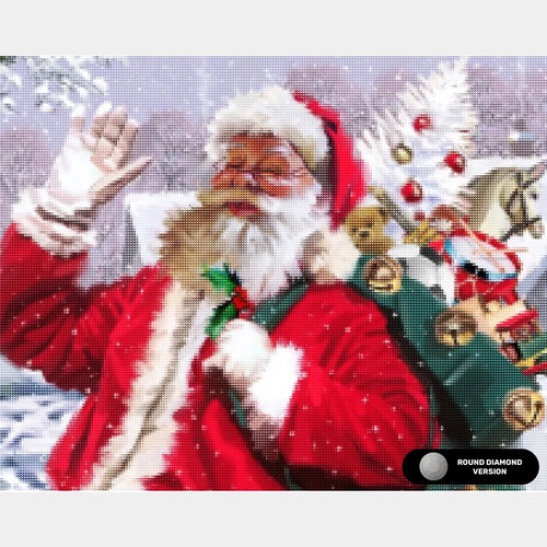 Vrolijk Kerstfeest - Diamond Painting - Standaardformaat