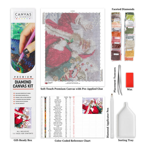 Vrolijk Kerstfeest - Diamond Painting - Standaardformaat