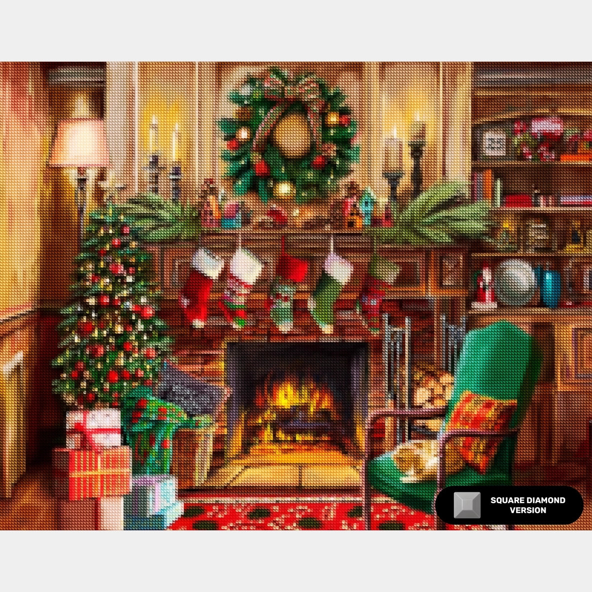 Fireside Christmas - Diamond Painting - Large