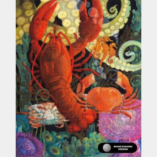 Lobster Dance - Diamantmålning - X-Large