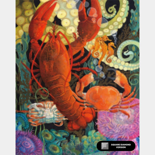 Lobster Dance - Diamantmålning - X-Large