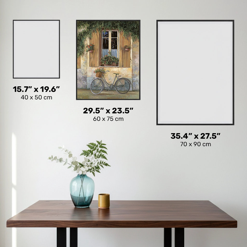 Cykel med blommor - Diamantmålning - Stor