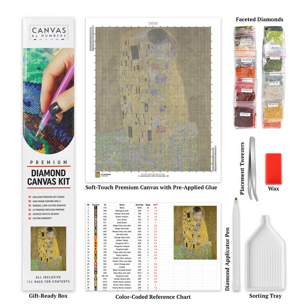 "Il Bacio" di Gustav Klimt - Diamond Painting - Grande