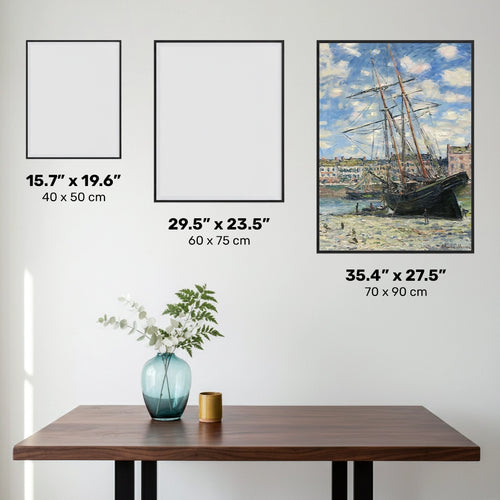 Barco en Marea Baja (1881) - Pintura de Diamantes - Extra Grande