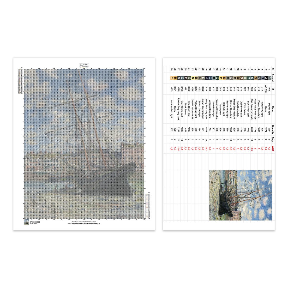 "Boat Lying at Low Tide (1881) - Diamond Painting - X-Large" in italiano si traduce come "Barca alla bassa marea (1881) - Diamond Painting - X-Large".