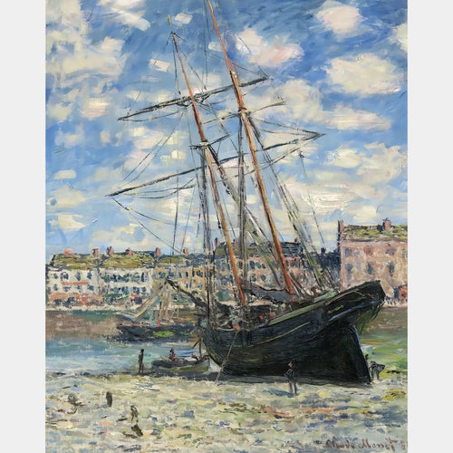 Barco en Marea Baja (1881) - Pintura de Diamantes - Extra Grande