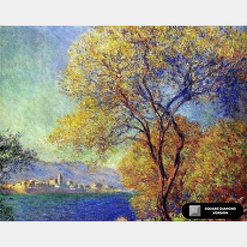 Antibes visto desde los Jardines de Salis - Pintura de Diamantes - Grande