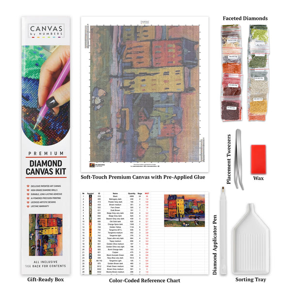 Hus i München - Diamond Painting - Standardstorlek