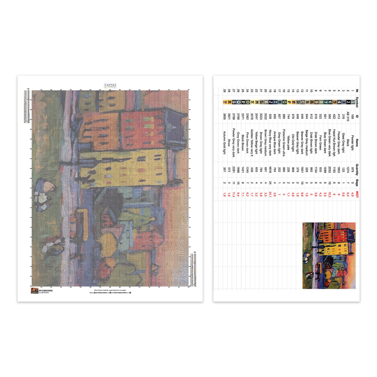 Hus i München - Diamond Painting - Standardstorlek