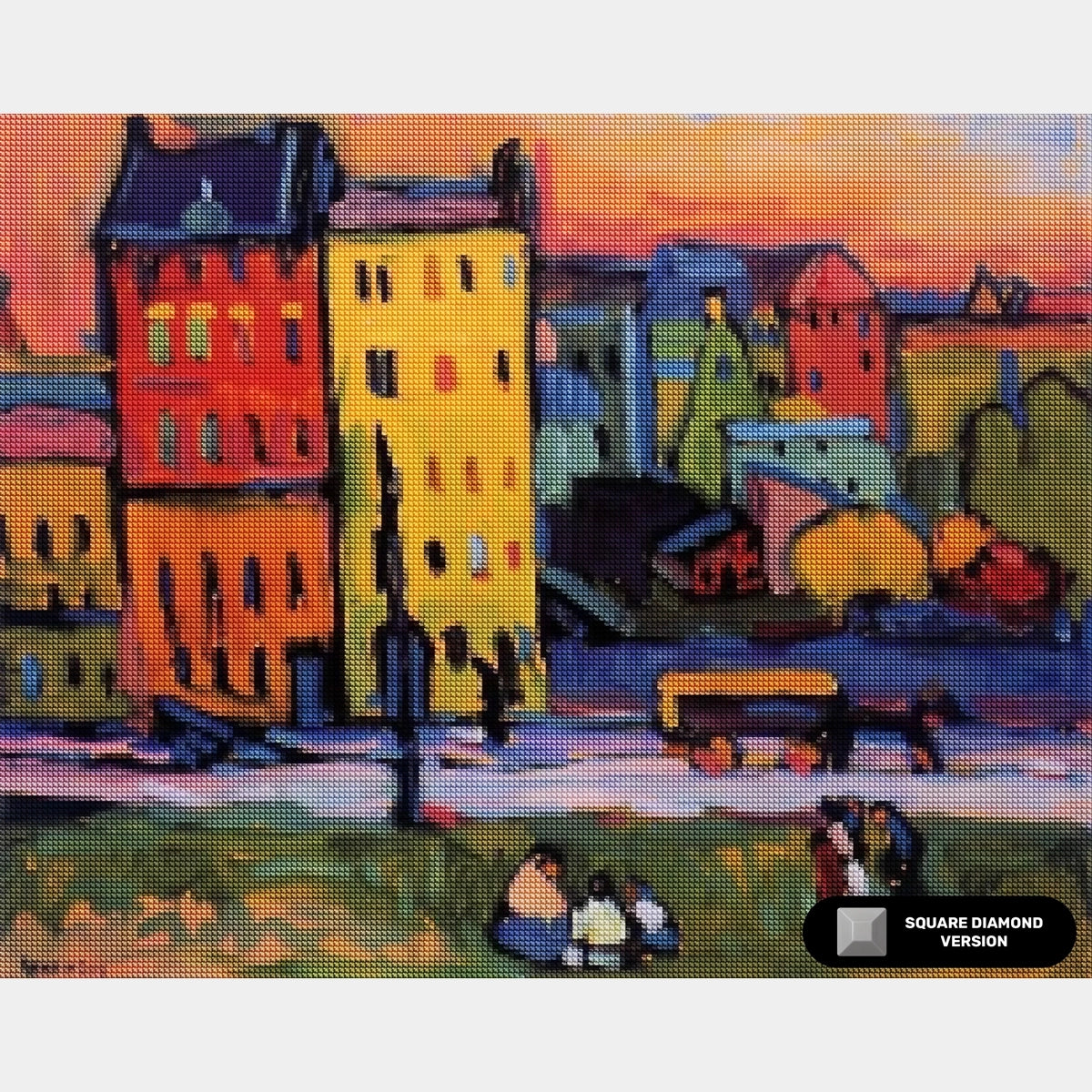 Hus i München - Diamond Painting - Standardstorlek