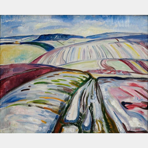 Fält i snö, 1907 - Diamantmålning - Standardstorlek