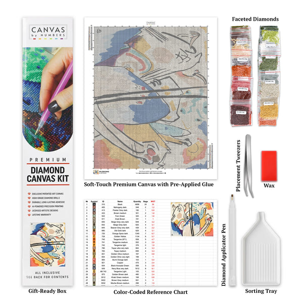 Der Blaue Reiter (1914) - Diamond Painting - Standardstorlek