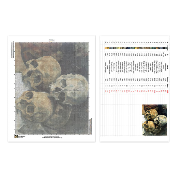 Pyramid of Skulls (1901) - Diamond Painting - Tamaño Estándar