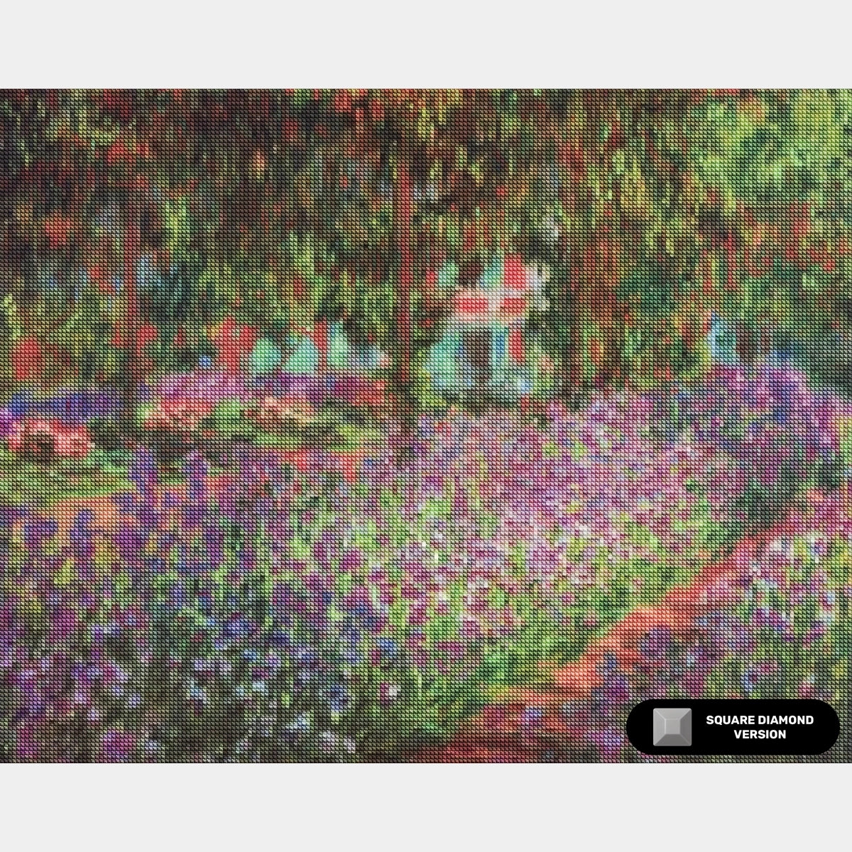 Il giardino dell'artista a Giverny - Diamond Painting - Grande