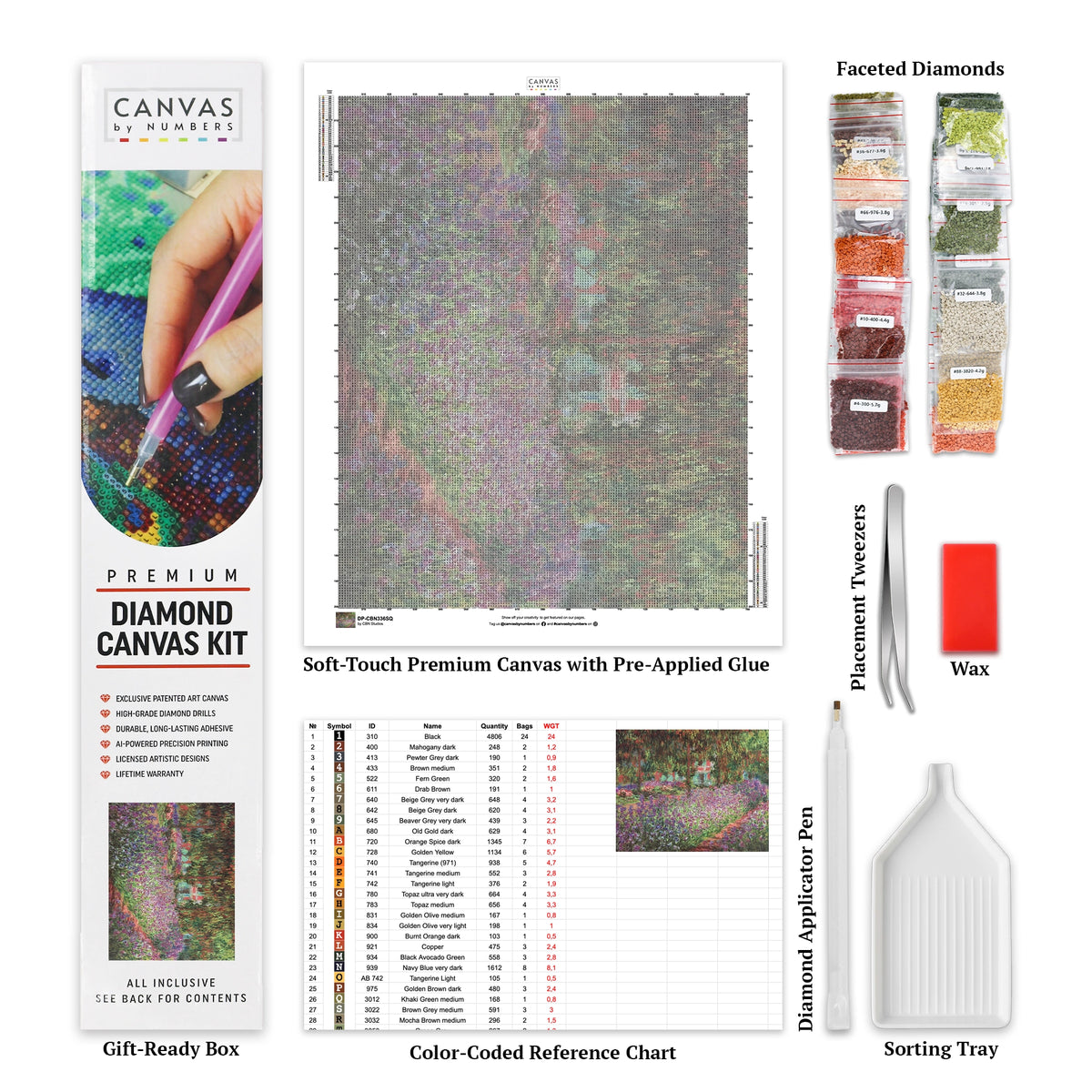 Il giardino dell'artista a Giverny - Diamond Painting - Grande