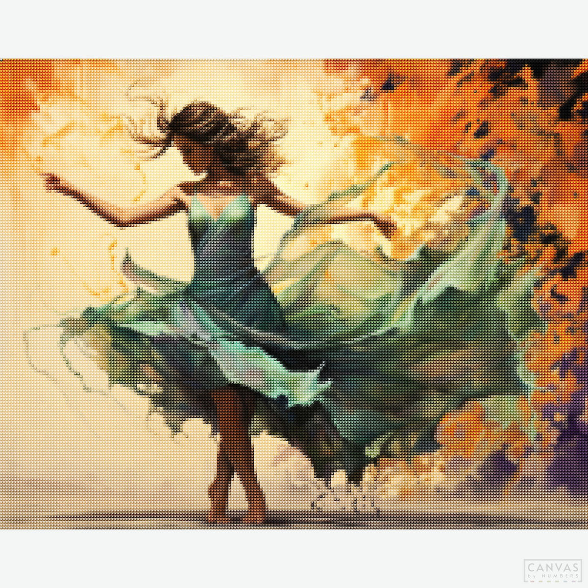 Dancer's Poise - Diamond Painting-Create a ballet masterpiece with the 'Dancer's Poise' diamond painting kit. Capture the intricate balance of strength and grace in every diamond placed.-Canvas by Numbers