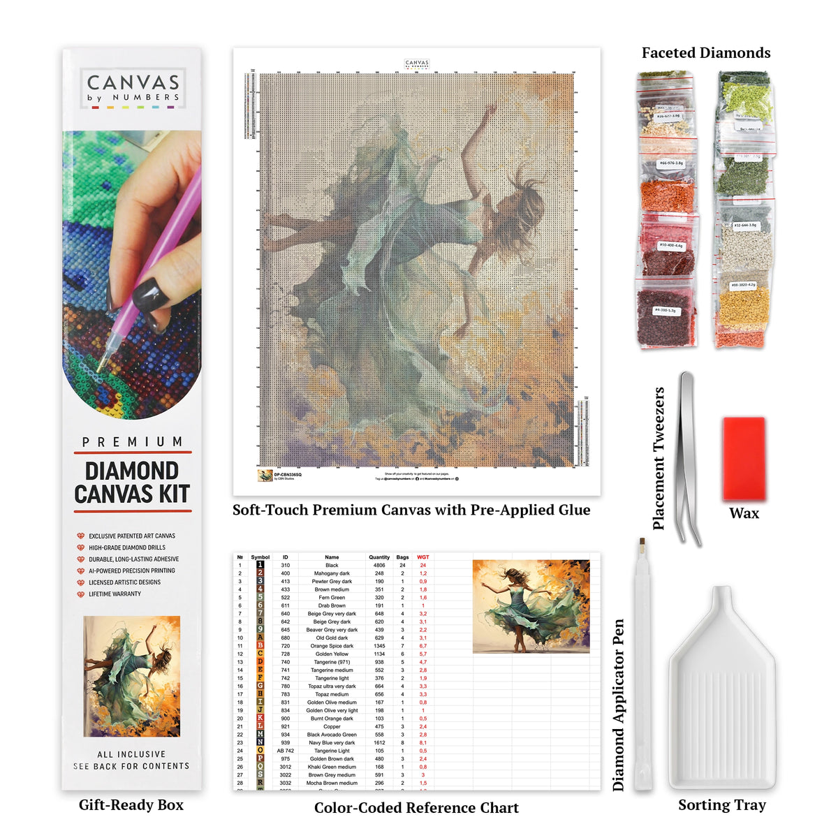 Dancer's Poise - Diamond Painting - Stor