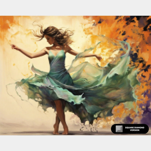 "Dancer's Poise - Diamond Painting - Grand Format"